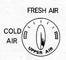 De upper air schakelaar ingeval een airco aanwezig is.