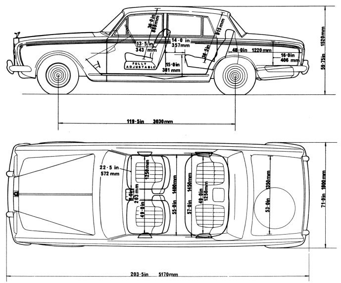 RollsRoyce Phantom dimensions boot space and similars