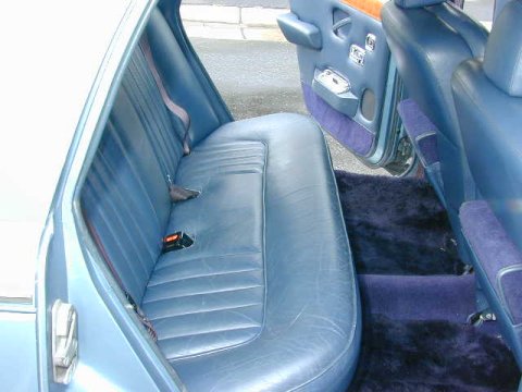 Back seats of an American Silver Shadow from 1974.